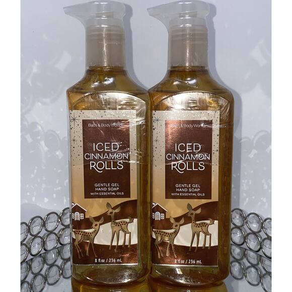 Set of 2 Bath & Body Works Iced Cinnamon Rolls Gentle Gel Hand Soap New - Picture 2 of 4
